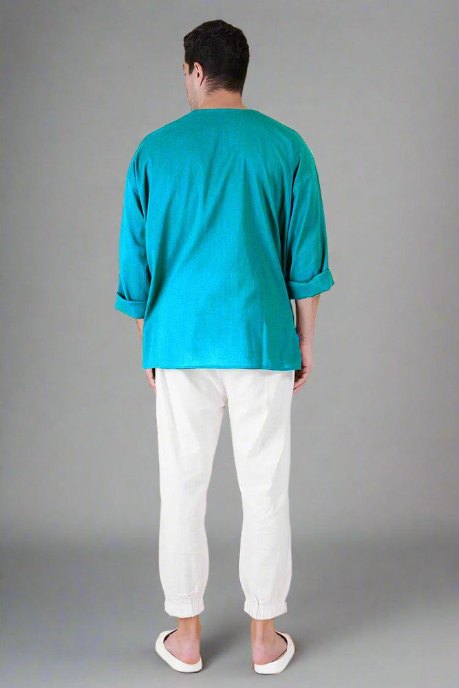 
                      
                        Deep Teal Off Shoulder Kurta Pajama Set
                      
                    